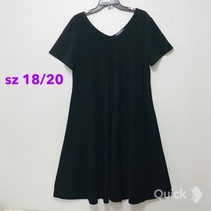 New Roamans Black Ultrasmooth Fabric Swing Dress